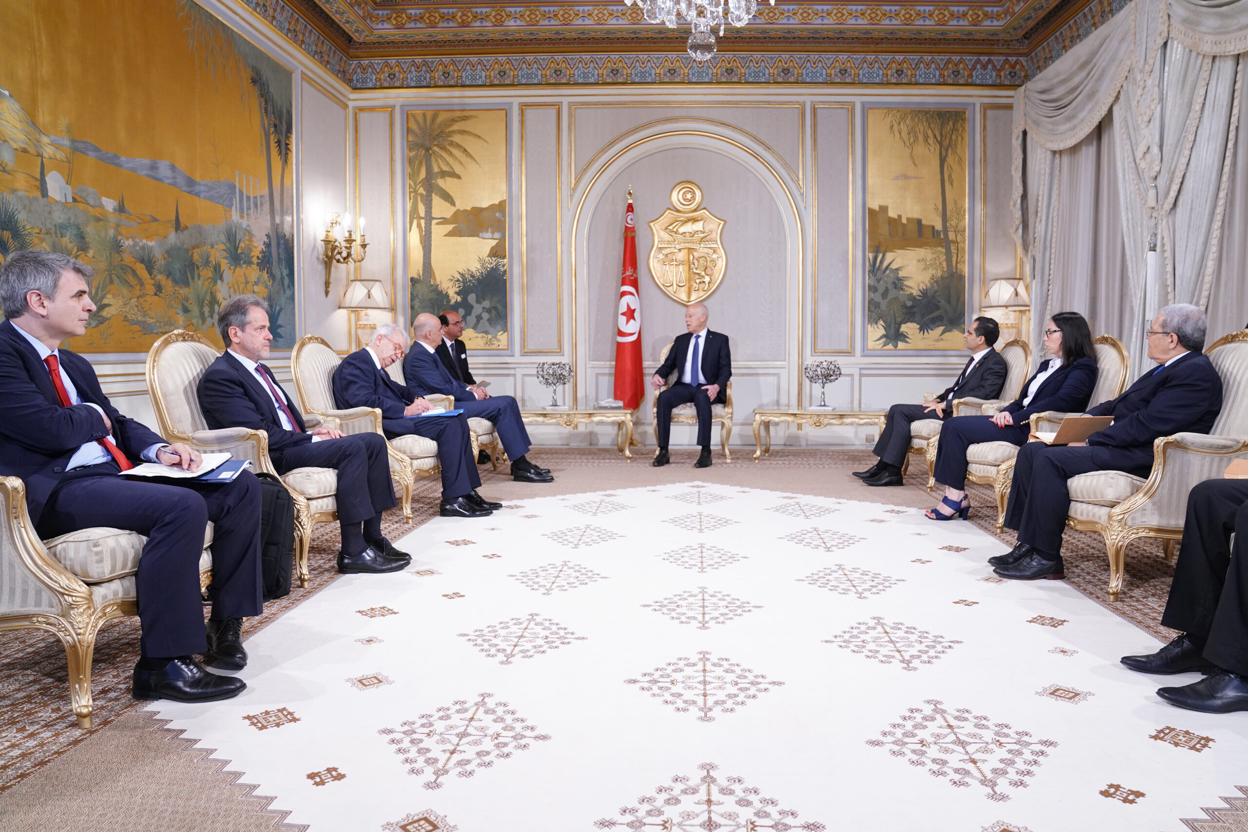 Επίσκεψη Υπουργού Εξωτερικών, Νίκου Δένδια, στην Τυνησία. Συνάντηση με τον Πρόεδρο της χώρας, Kais Saied (Τύνιδα, 29.06.2020)