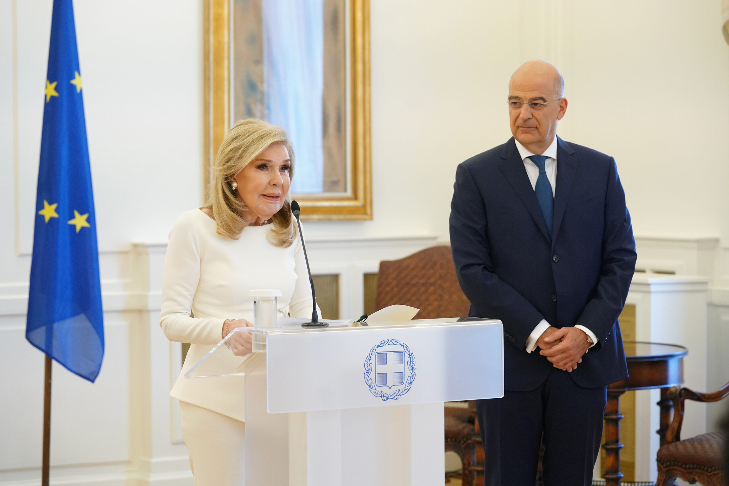 Εκδήλωση προς τιμήν της κας Μαριάννας Βαρδινογιάννη για τη βράβευσή της με το Βραβείο Nelson Rolihlahla Mandela έτους 2020 των Ηνωμένων Εθνών (Αθήνα, 21.07.2020)