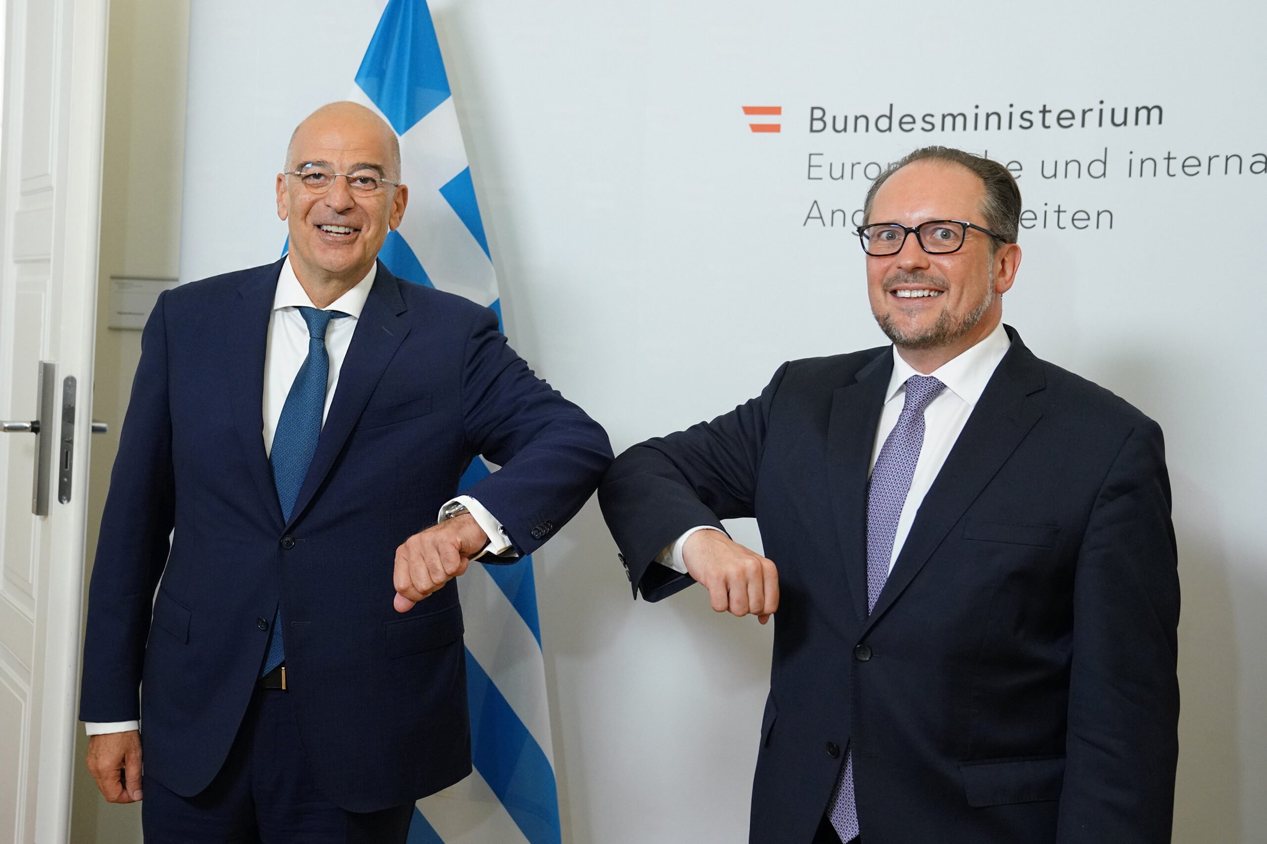 Συνάντηση Υπουργού Εξωτερικών, Νίκου Δένδια, με τoν Υπουργό Εξωτερικών της Αυστρίας, Alexander Schallenberg (Βιέννη, 14.08.2020)