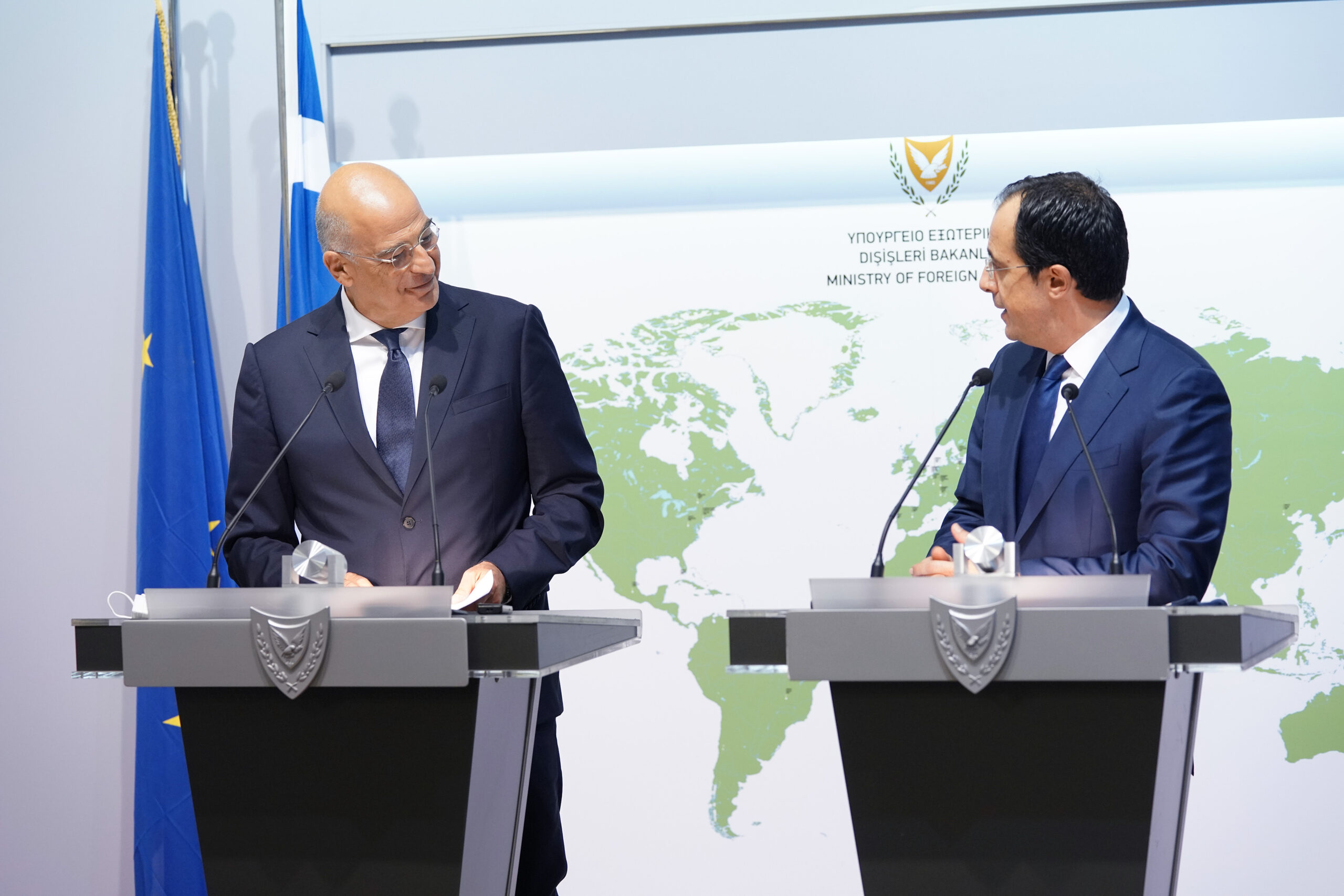 Επίσκεψη Υπουργού Εξωτερικών, Νίκου Δένδια, στην Κυπριακή Δημοκρατία και συνάντηση με τον Υπουργό Εξωτερικών της Κυπριακής Δημοκρατίας, Νίκο Χριστοδουλίδη. (Λευκωσία, 30.09.2020)