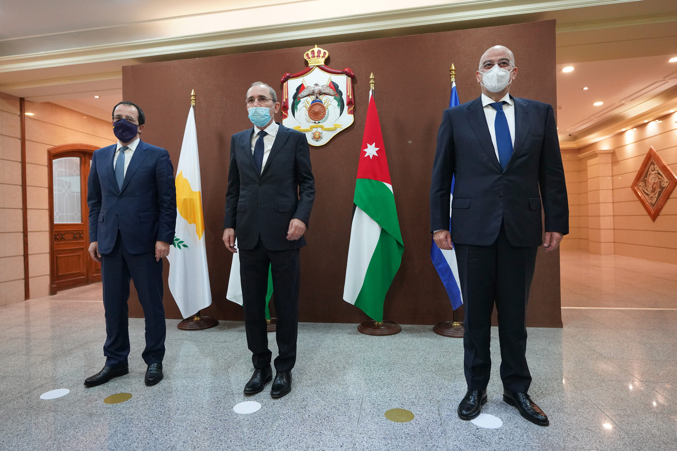 Αυθημερόν μετάβαση Υπουργού Εξωτερικών, Νίκου Δένδια, στην Ιορδανία για την τριμερή Σύνοδο Υπουργών Εξωτερικών Ελλάδας – Κύπρου – Ιορδανίας  (Αμμάν, 08.12.2020)
