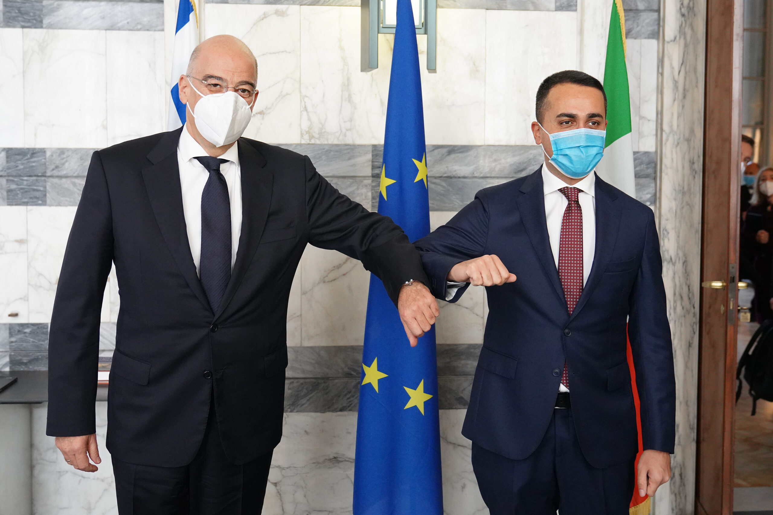 Επίσκεψη Υπουργού Εξωτερικών, Νίκου Δένδια, στην Ιταλία και στην Πορτογαλία. Στη Ρώμη ο κ. Δένδιας συνάντησε τον Ιταλό ομόλογό του, κ. Luigi Di Maio, (Ρώμη, 13.01.2021)