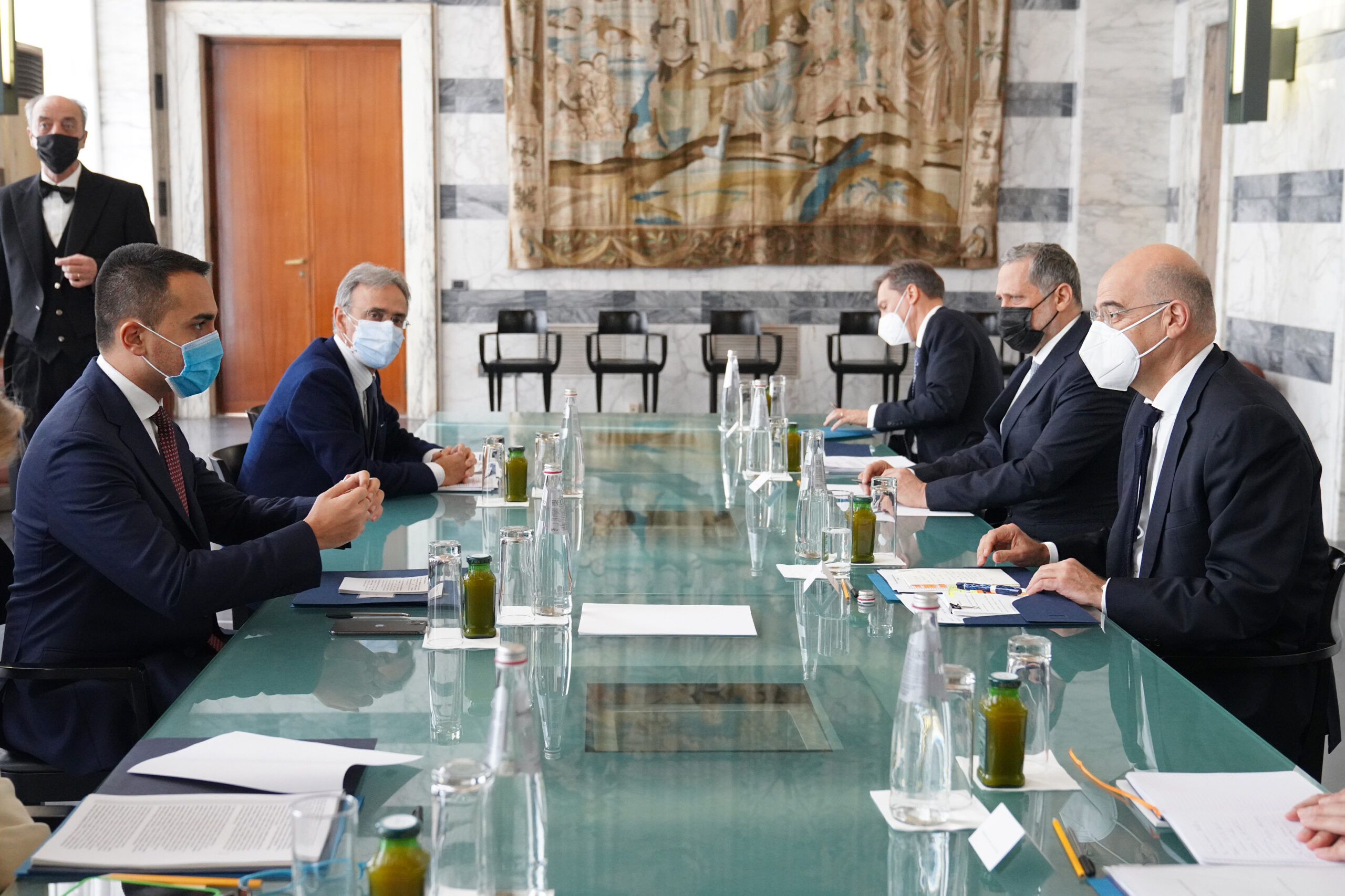 Επίσκεψη Υπουργού Εξωτερικών, Νίκου Δένδια, στην Ιταλία και στην Πορτογαλία. Στη Ρώμη ο κ. Δένδιας συνάντησε τον Ιταλό ομόλογό του, κ. Luigi Di Maio, (Ρώμη, 13.01.2021)